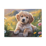 Cute Puppy Canvas Print, Pet Lover Wall Art, Home Decor, Gift for Dog Owners, Best Friends Forever Decoration