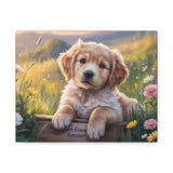 Cute Puppy Canvas Print, Pet Lover Wall Art, Home Decor, Gift for Dog Owners, Best Friends Forever Decoration