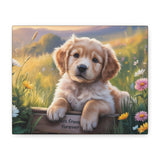 Cute Puppy Canvas Print, Pet Lover Wall Art, Home Decor, Gift for Dog Owners, Best Friends Forever Decoration
