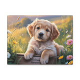 Cute Puppy Canvas Print, Pet Lover Wall Art, Home Decor, Gift for Dog Owners, Best Friends Forever Decoration