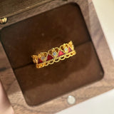 Women's Fashion Retro Drip Glazed Crown Ring