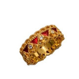 Women's Fashion Retro Drip Glazed Crown Ring
