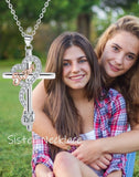 Fashion European And American Style Cross Necklace Female Sister Clavicle Chain