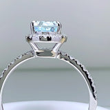 1.5 Carat Fresh Navy Blue Treasure Ring, Light Luxury And Niche