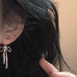 Metal Bow Earrings, Light Luxury, High-end, Elegant, Sweet Beauty
